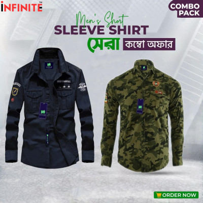 Men's Premium Quality Embotary Long Sleeve (2p Combo) Shirt Courtesy by infinitestitch.com