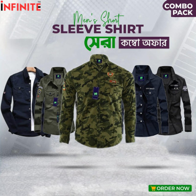 Men's Premium Quality Embotary Long Sleeve (5p Combo) Shirt Courtesy by infinitestitch.com