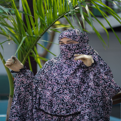 Premium Quality Plajo Khimar Set