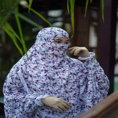 Premium Quality Plajo Khimar Set